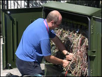 Cable cabinet on Middletown street
