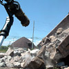 Recording the sound of rubble