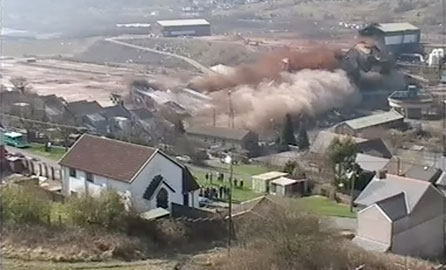 The Pickler demolition (screen grab taken from a video by the Ebbw Vale Institute)