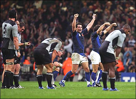 Final whistle, France 20 - 18 New Zealand