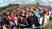 The crowd gather at the gates for the second day of Big Weekend