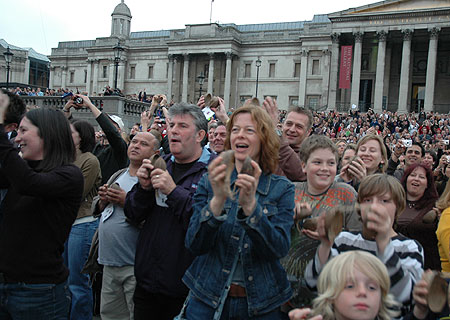Coconut orchestra world record in Trafalgar Square
