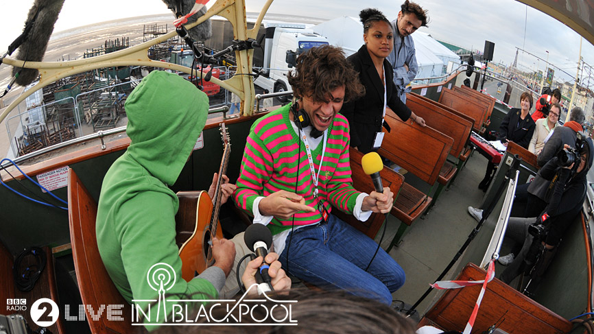 Alan Carr on Blackpool's Princess Alice Tram