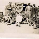 Chai Swindle ‘B’ flight at El Khanka, Delta area. Left to right Smudge, Newton, Charlie Rutley, Croot, Bowser, Kings, Mousie, Aboul, Tich Hughes & Pullen.