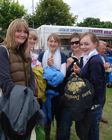 Kirsten, Laura, Erin, Pam and Anna have travelled from Orkney to enjoy the show. All are keen riders and are supporting their local branch of the Pony Club, expecting them to do well in this year's Pony Club Games.