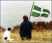 Flying the flag on the Devon coast 