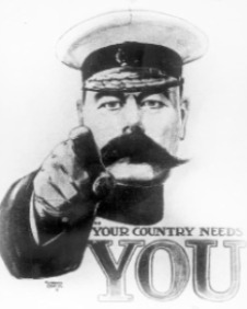 Lord Kitchener's war recruitment poster