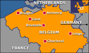 Map of Belgium