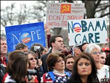 Protesters in Washington. Photo: 16 March 2010