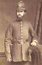 Photograph showing a Victorian policeman in period uniform