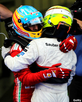 Fernando Alonso y Sergio Pérez