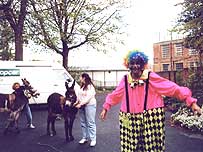 Chris Jackson dressed as clown