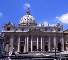A view of the Vatican and St Peters in Rome