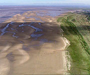 Aerial picture of the beach at Southport