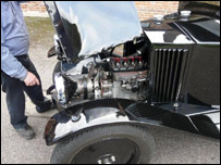 Tony Davey with the Renault KJ1 engine