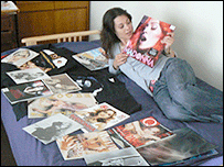 Syma with her Madonna collection