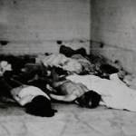 More scenes inside the infamous Belsen Concentration Camp. 10,000 unburied dead were found at this camp. Another 13,000 died shortly after.