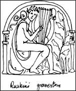 Drawing of Ruskin's gravestone