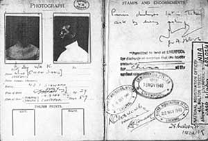 Seaman Chan Sang and his seaman’s identity document