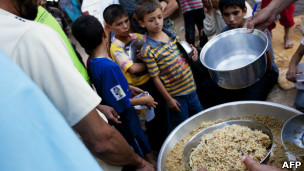 یک میلیون نفر از مردم سوریه به دلیل جنگ داخلی ۲۲ ماهه، گرسنه و بی‌پناه هستند