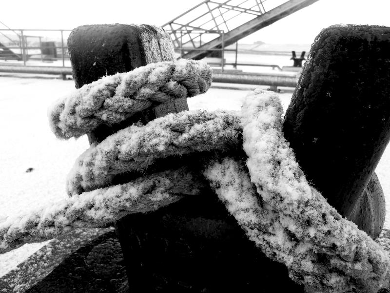 Ropes on a bollard
