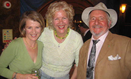 (l-r) Singer songwriter Siobhan Pettit, Journalist and broadcaster Liz Kennedy, and travel writer John Trew