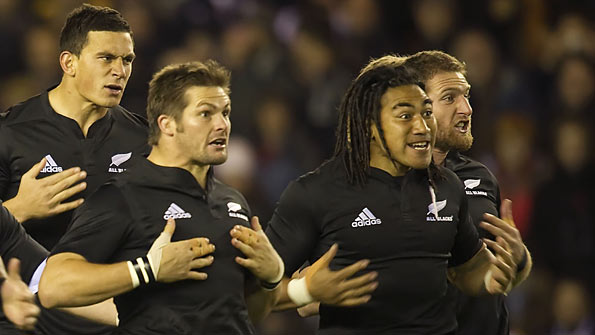 New Zealand players performing the Haka