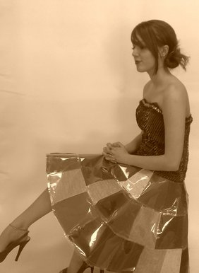 Recycled Dress inspired by 1940's