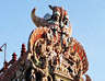 One of the four great towers of the Meenakshi Temple