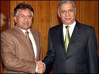 صدر جنرل مشرف اور وزیرِ اعظم شوکت عزیز