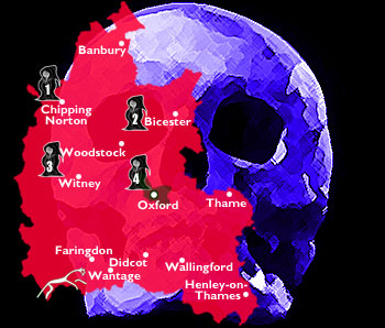 Spooky Oxfordshire map