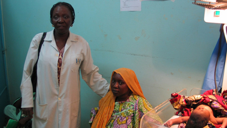 Obstetrician and patients 