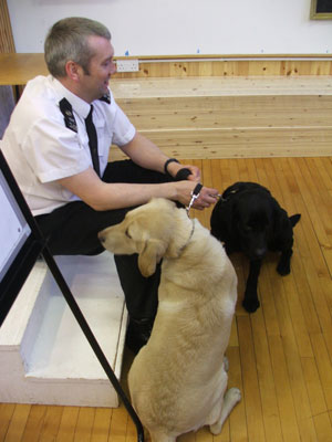 Dogs Against Drugs team at Baltasound JHS