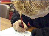 参加考试的学童