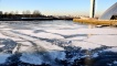 The quay behind the IMAX looking towards the Clyde, 7 January 2010