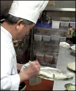 Mr Liu at the White Horse Restaurant, Gloucester