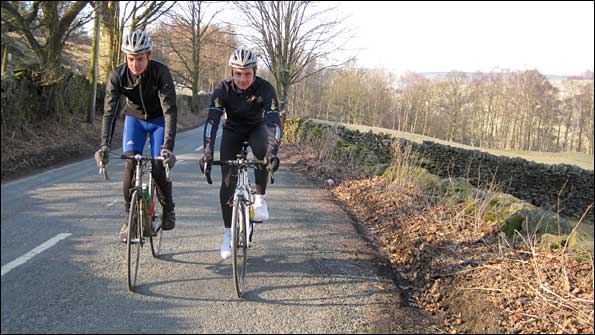 Alistair and Jonny Brownlee cycle through the Yorkshire Dales