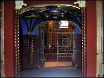 Picture taken from behind the set in Lincoln Cathedral.