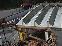 Demolishing the Oasis Bar