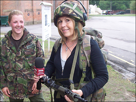 Maggie Philbin at Sandhurst 