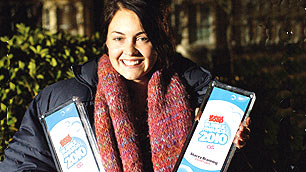 Lacey Turner holds her awards