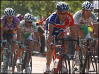 cyclists racing in the Tour of Britain