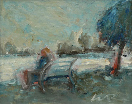 Will Roberts' painting River At Chepstow