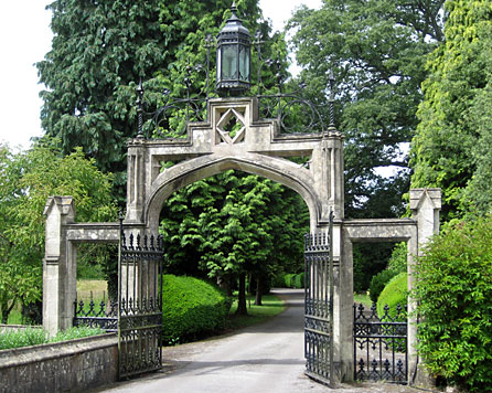 The gate at Llantarnam Abbey near Cwmbran