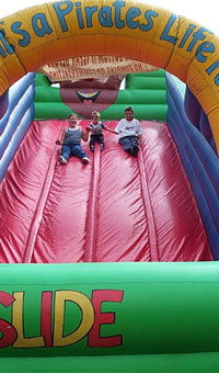 The slide at the fun fair