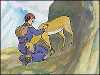 حسن و آهوی سحر آمیز