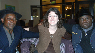 Emma with Ricky and Theo from Staff Benda Bilili