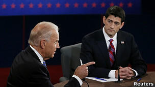 جو بایدن و پل رایان در مناظره معاونان