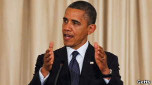 奥巴马在泰国召开的记者会上