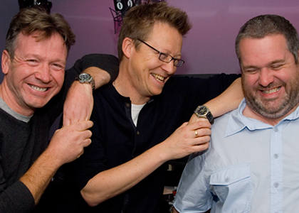 Friday 28 September - breakfast show legends Simon Mayo and Rod McKenzie joined Moyles